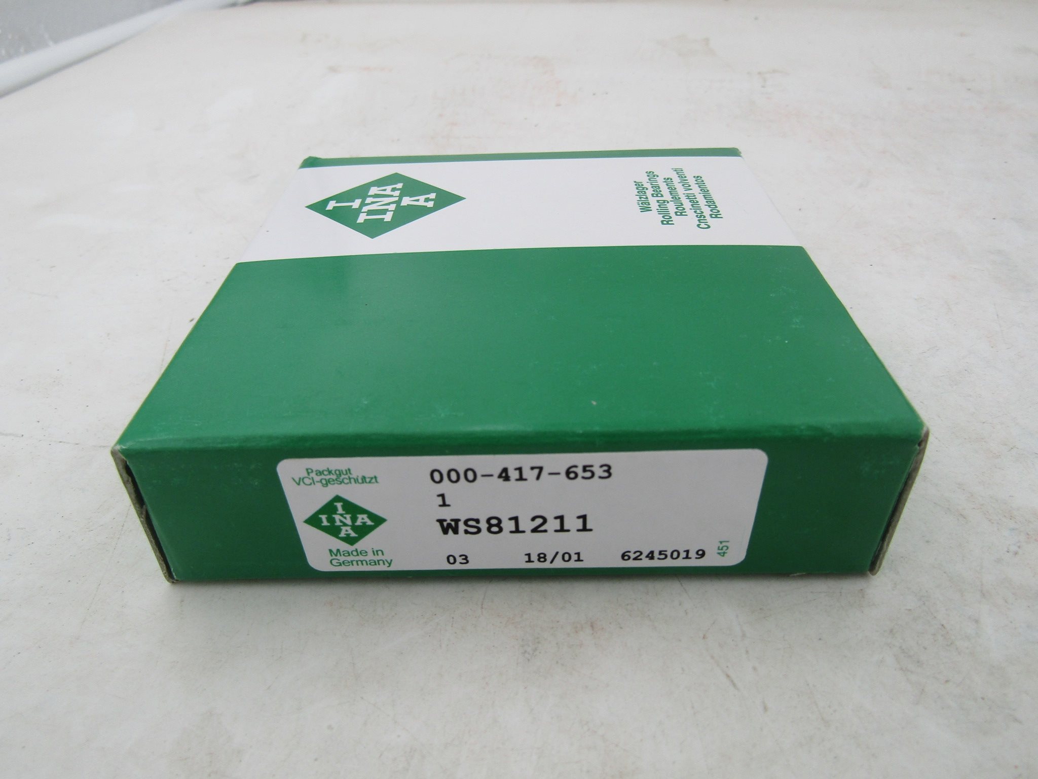 INA WS81211 Cylindrical Roller Thrust Bearing 55mm*90mm*7mm